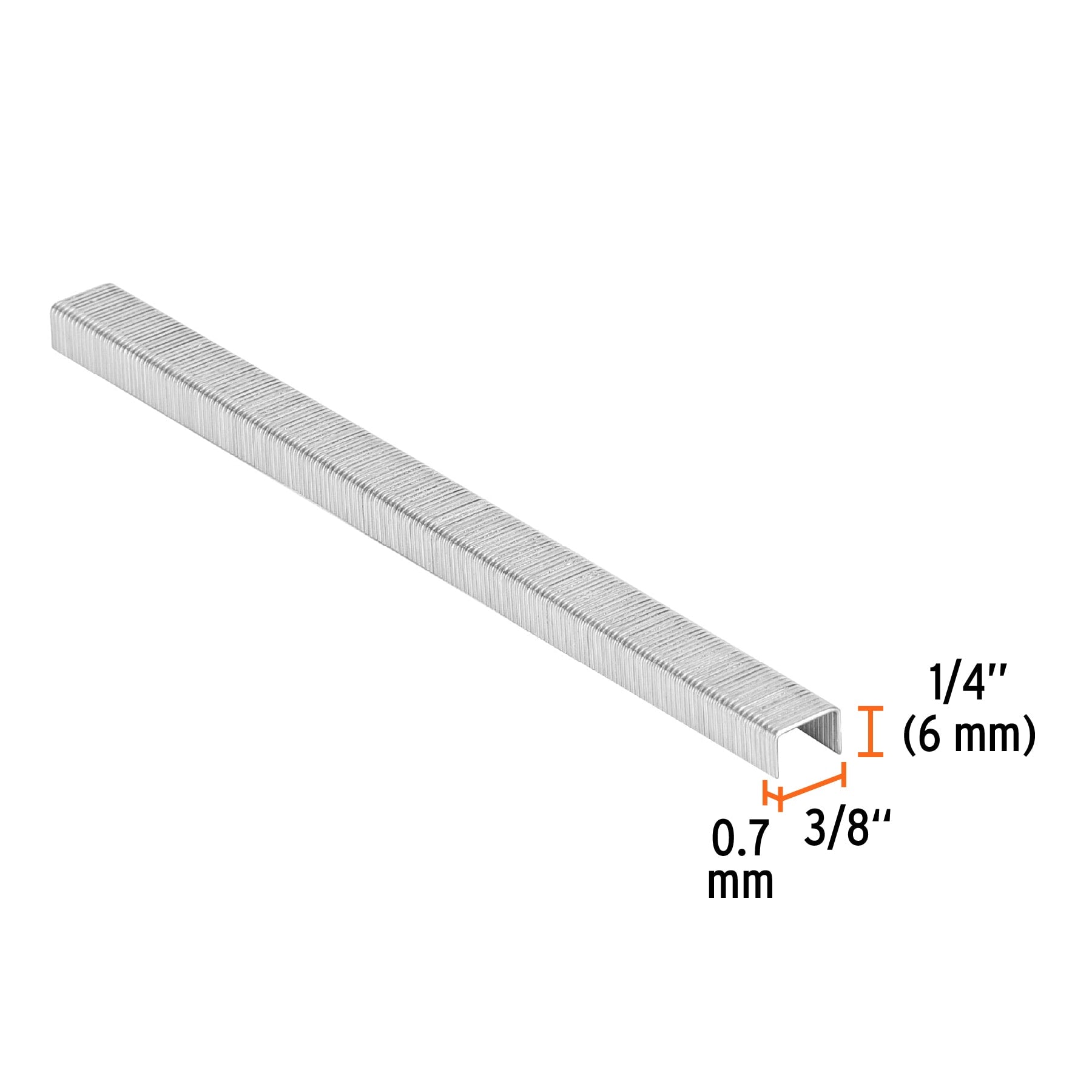 Caja con 5000 grapas corona 3/8" calibre 22, 6mm para ENNE-70