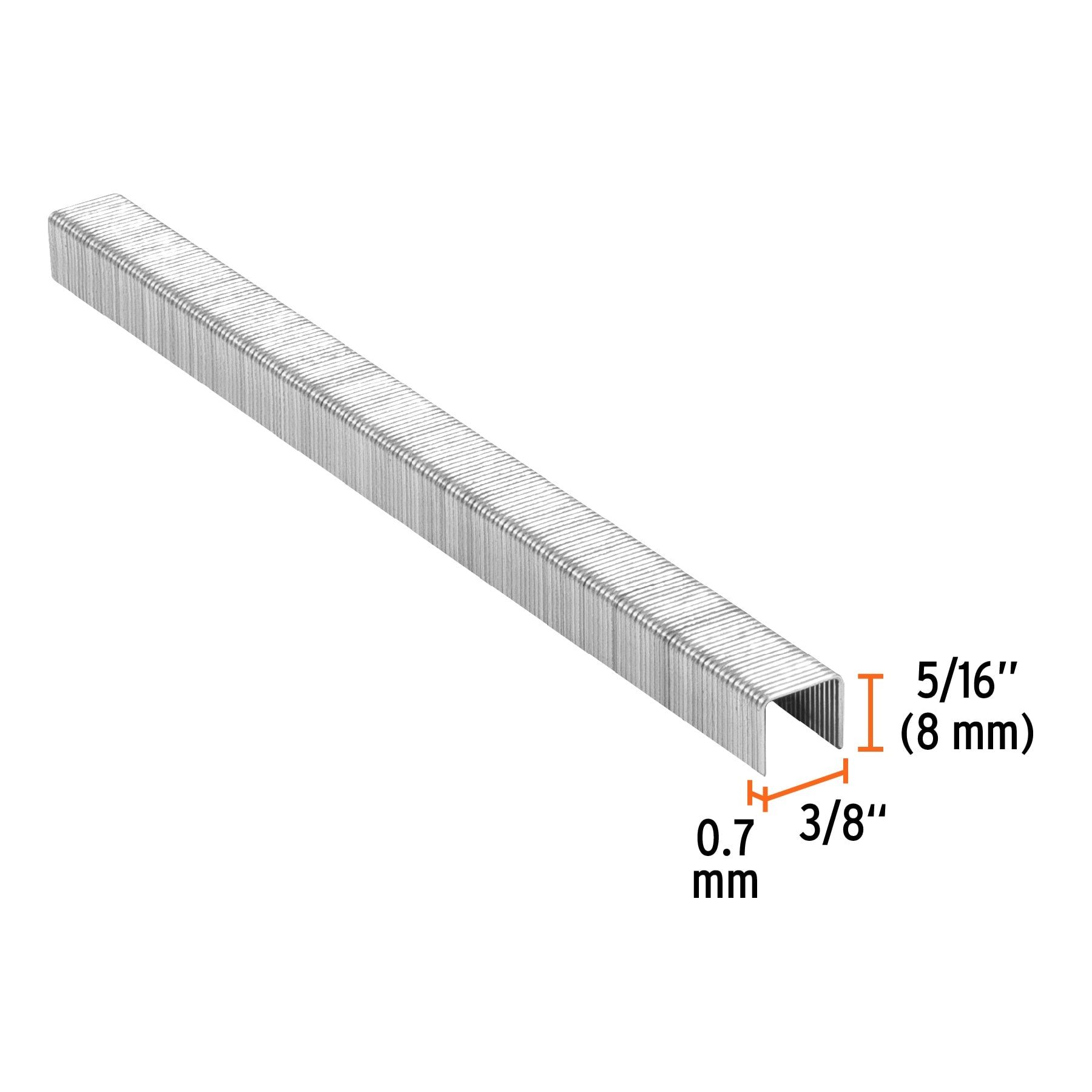 Caja con 5000 grapas corona 3/8" calibre 22, 8mm para ENNE-70