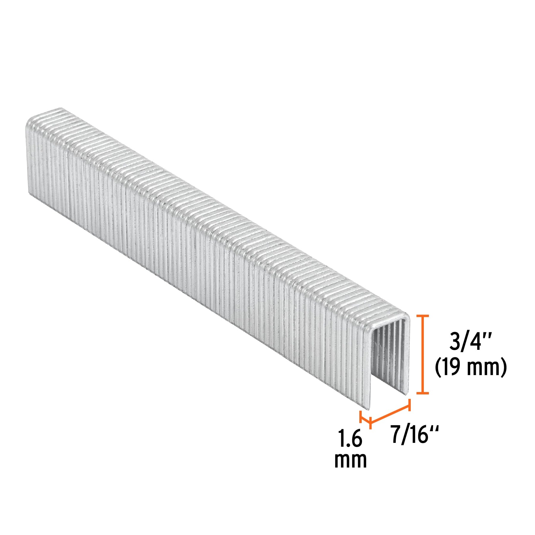 Caja con 1000 grapas corona 7/16" cal. 16, 19mm para ENNE-160