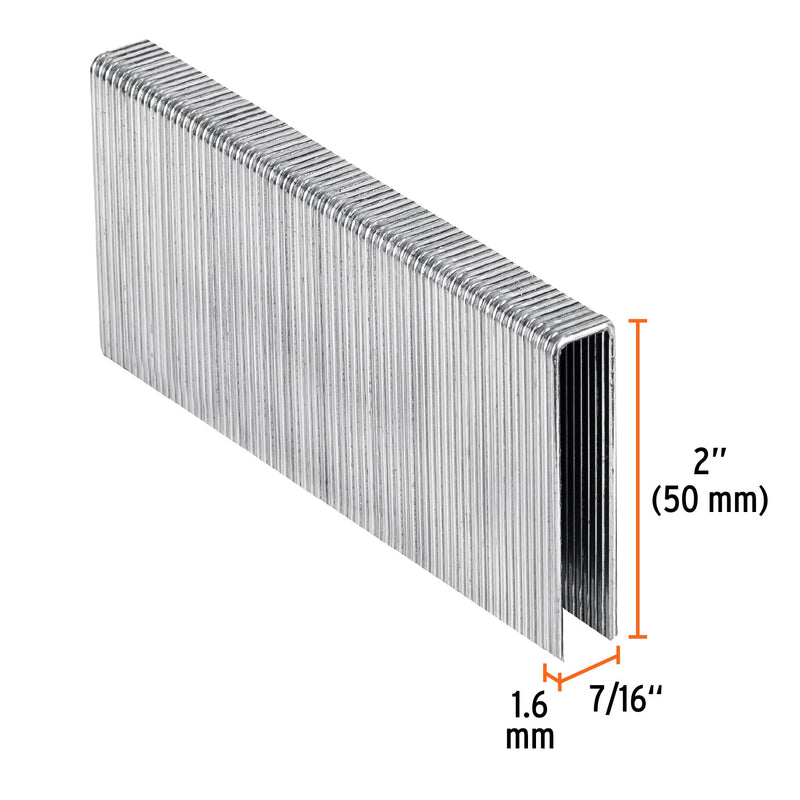 Caja con 1000 grapas corona 7/16" cal. 16,  50mm para ENNE-160