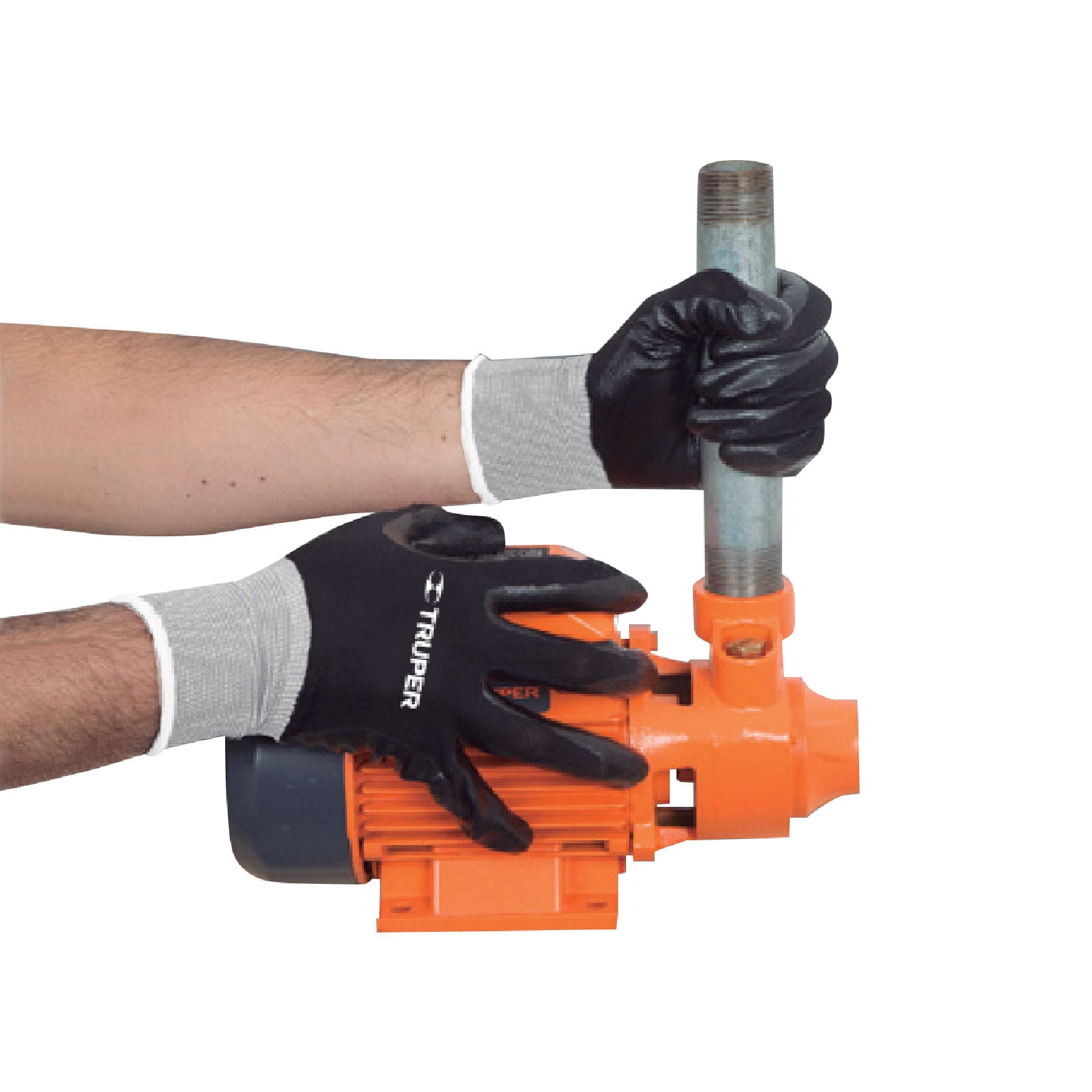 Guantes de poliéster recubiertos de nitrilo, G, Truper