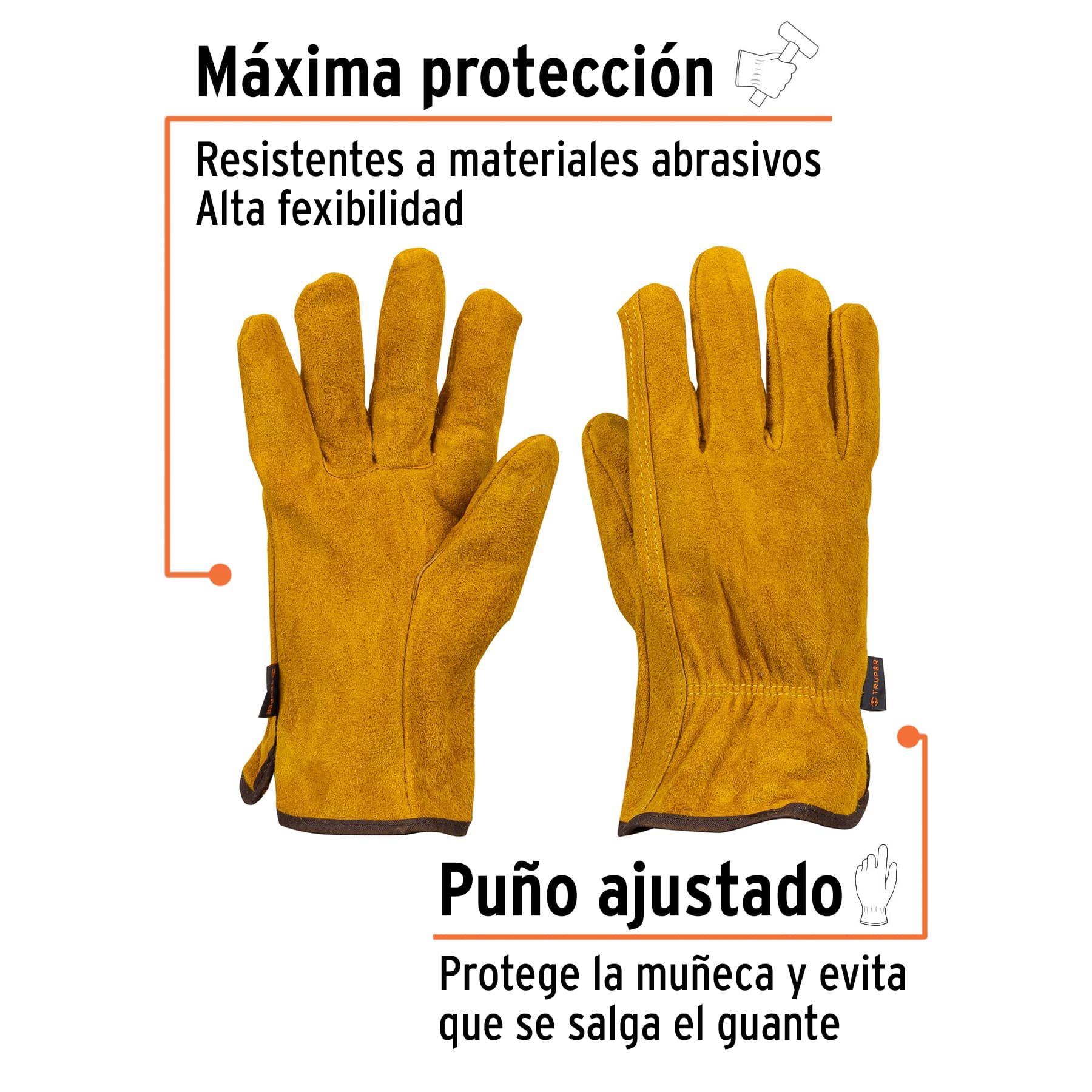 Guantes de carnaza, usos generales, G, Truper