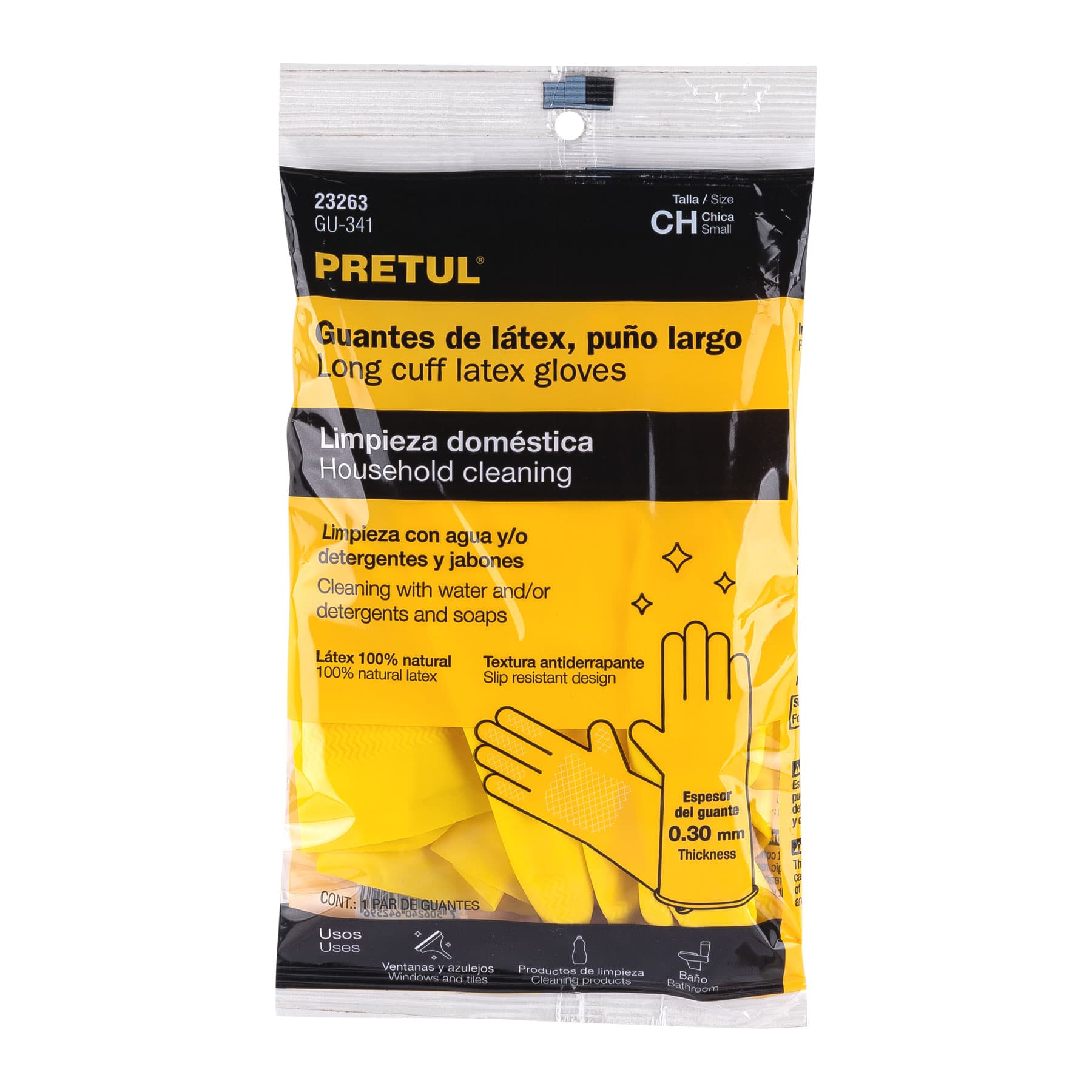 Guantes de látex para limpieza, CH, Pretul