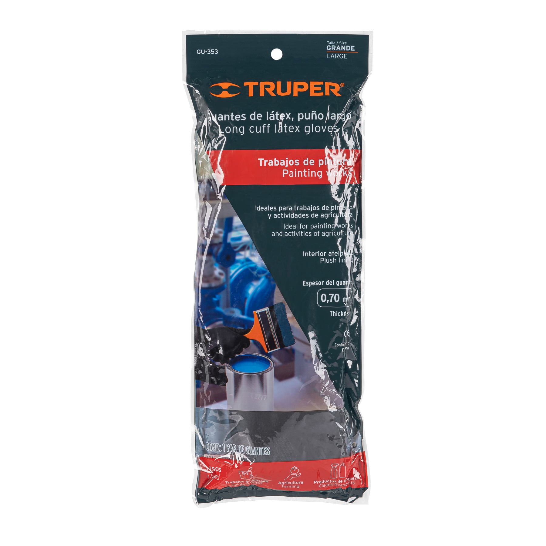 Guantes de látex para pintor, G, Truper