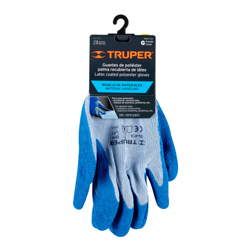 Guantes de poliéster recubiertos de latex,  G,  Truper