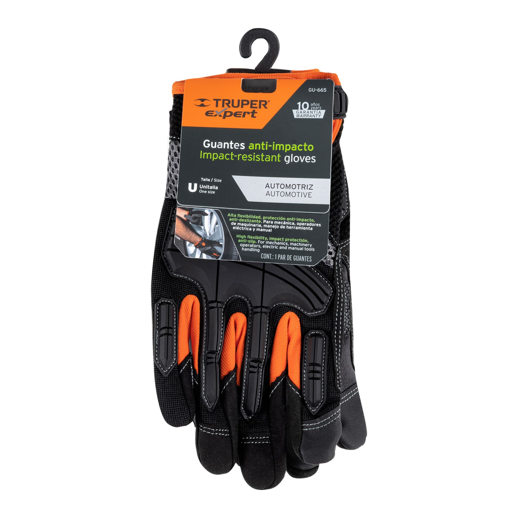 Guantes para mecánico con protección anti-impacto, Truper