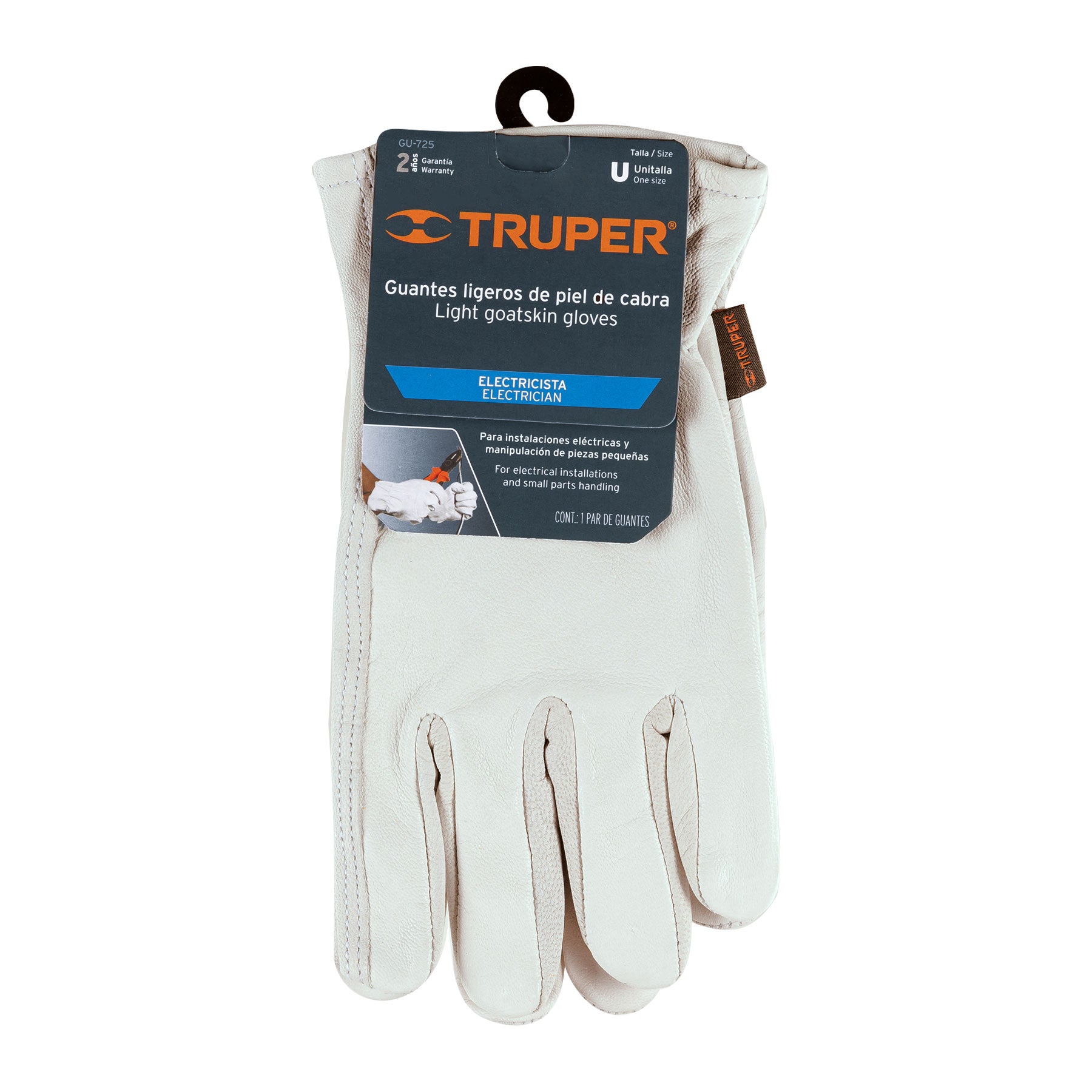 Guantes de piel de cabra, tipo operador, Truper