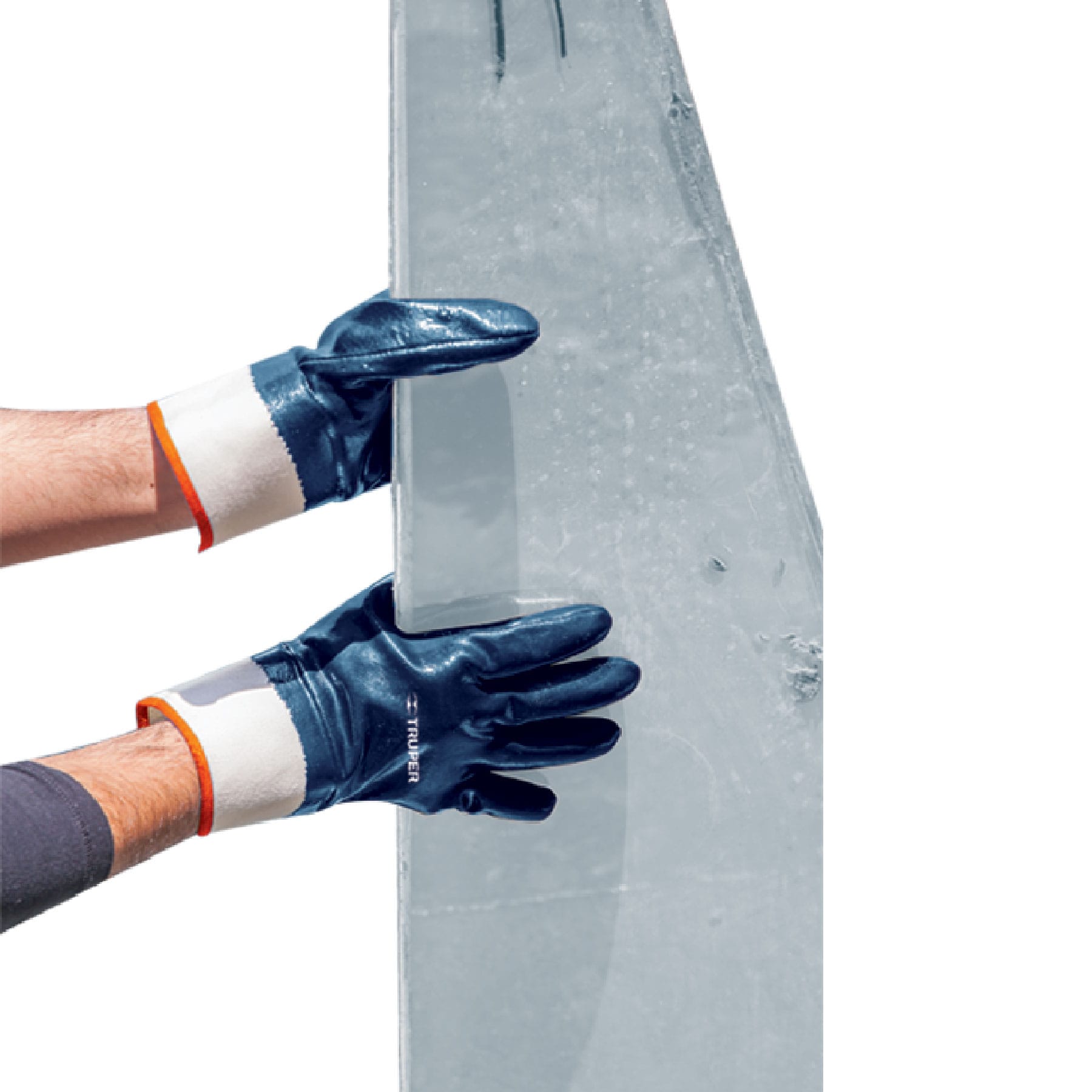 Guantes de algodón recubiertos de nitrilo, puño de seguridad