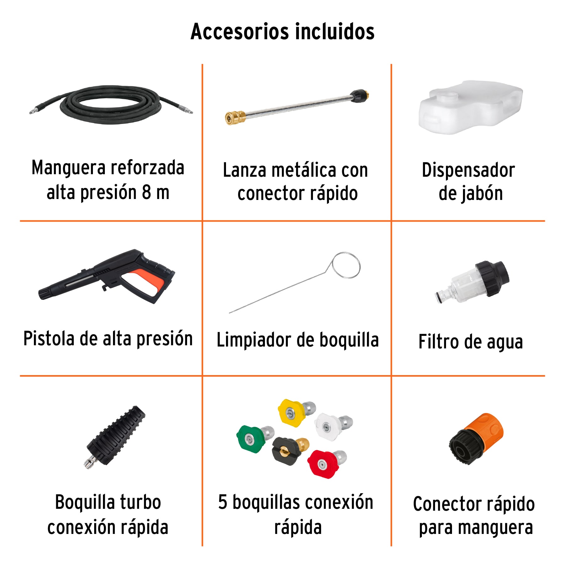 Hidrolavadora eléctrica,2000 PSI, motor de inducción, Expert
