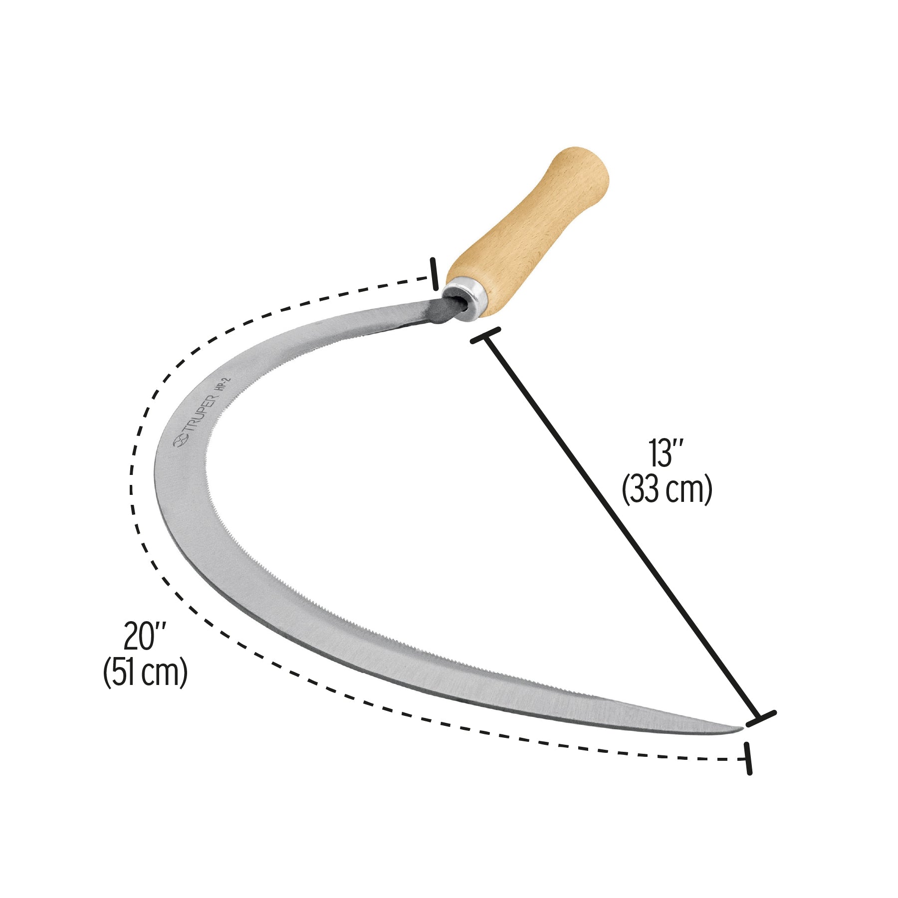 Hoz dentada # 2, 20", Truper