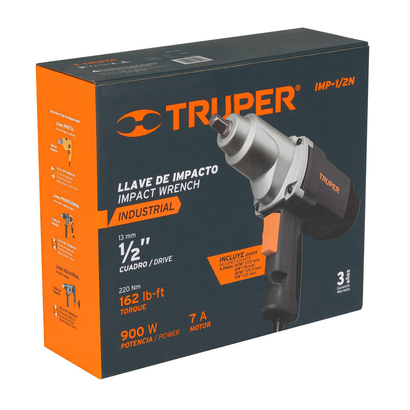 Llave de impacto 1/2" 900 W,  industrial,  Truper