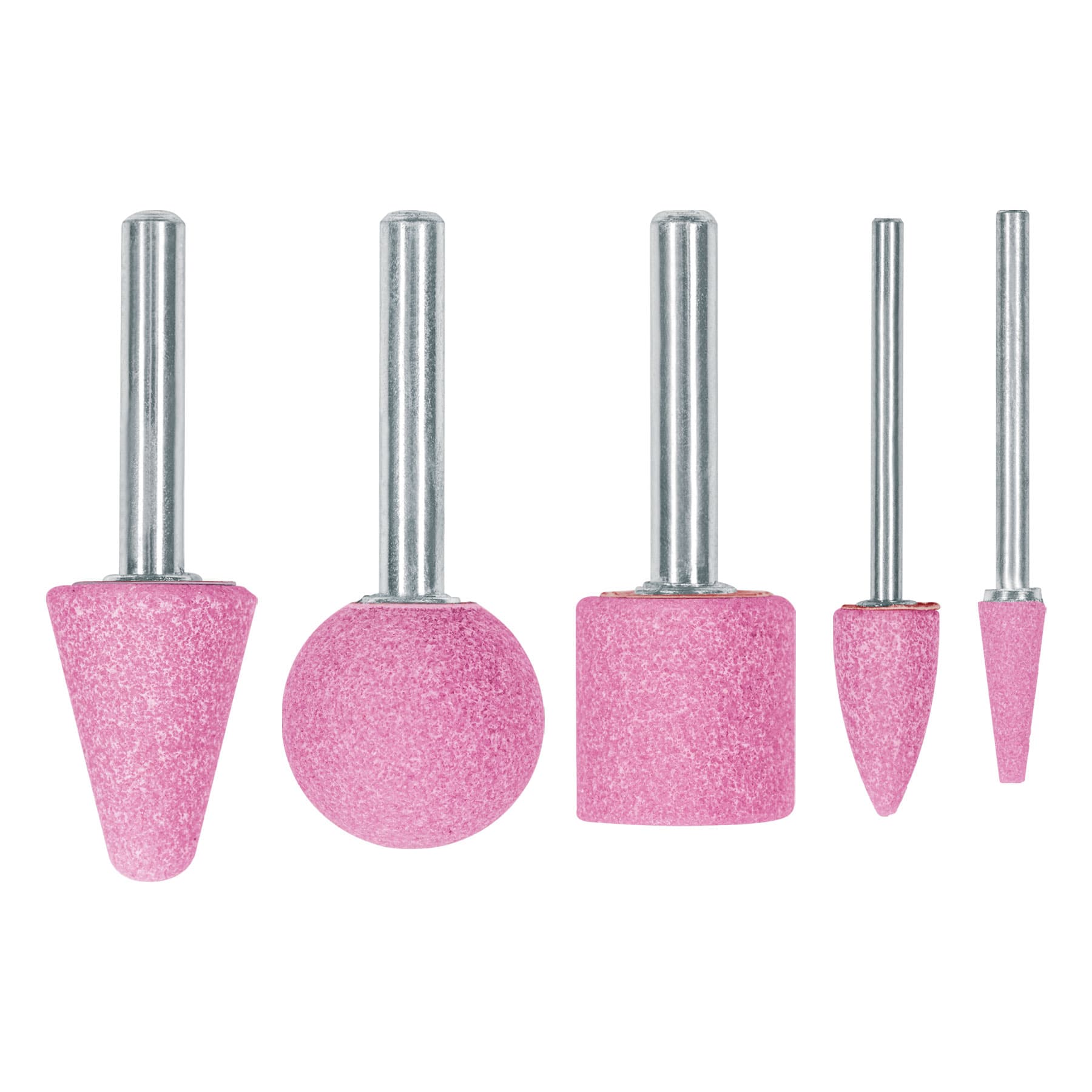 Juego de 5 piedras montadas zanco 1/4" y 1/8",uso general