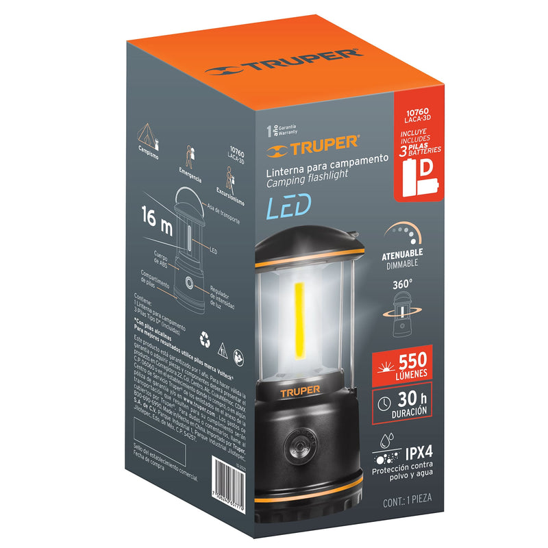 Linterna de LED para campamento,  tipo farol,  de Pilas 3 D