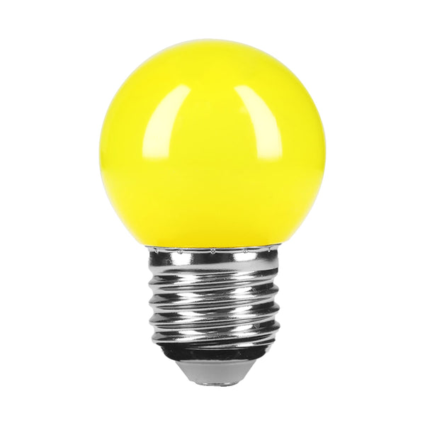 Lámpara LED tipo bulbo G45 1 W color amarillo,  caja,  Volteck