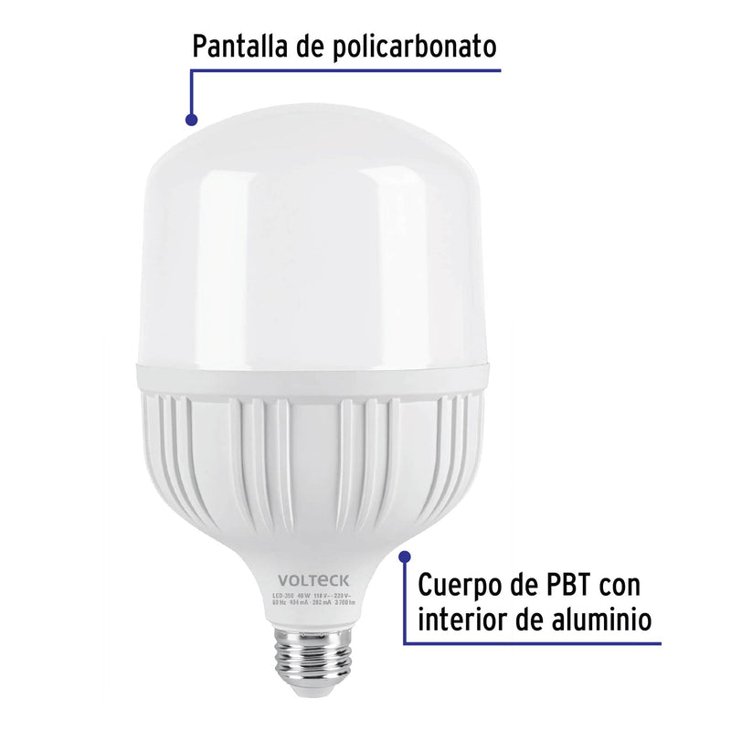 Lámpara LED alta potencia 40 W (equiv. 350 W),  luz de día