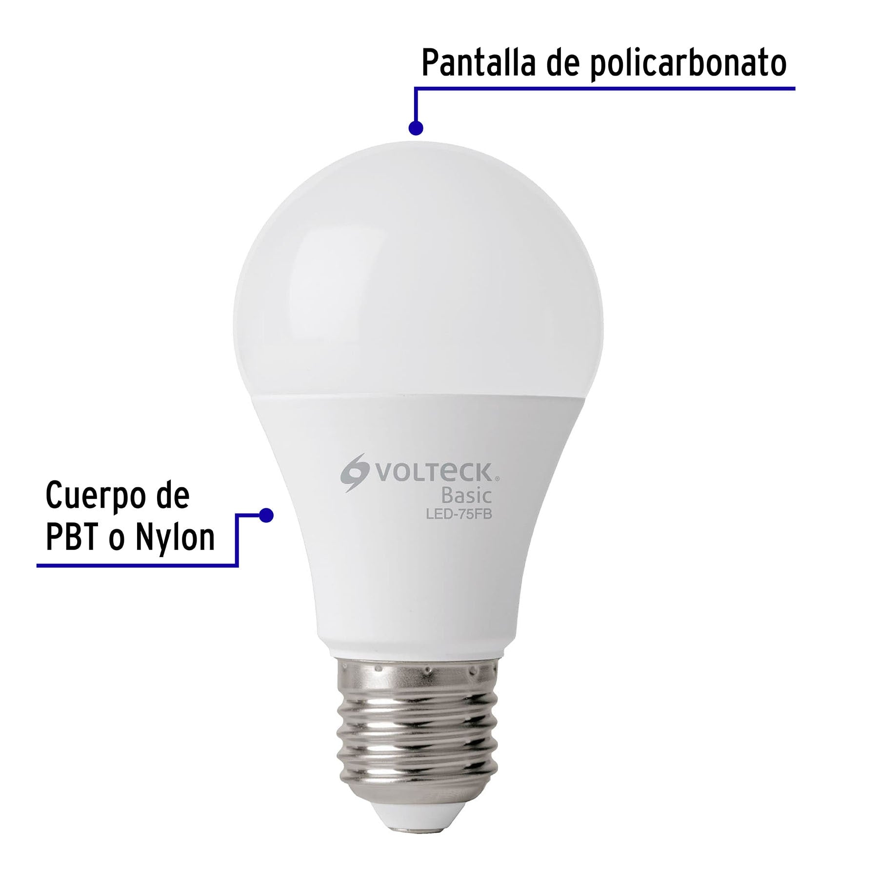 Pack de 4 lámparas LED A19 10 W (equiv. 75 W), luz de día
