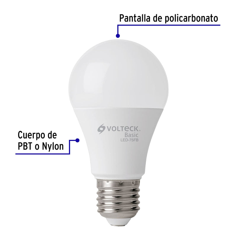 Lámpara LED A19 10 W (equiv. 75 W),  luz de día,  caja,  Basic