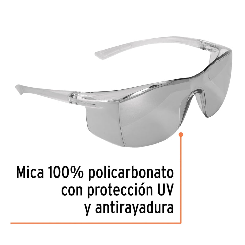 Lentes de seguridad espejo plata,  Truper Ultralite