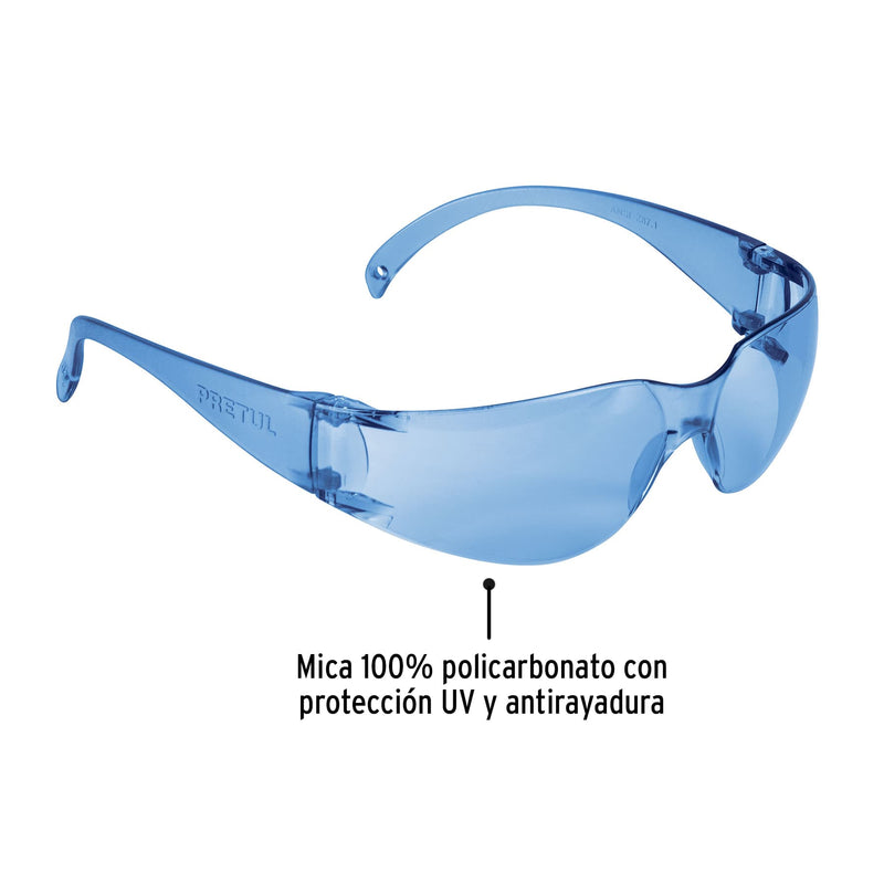 Lentes de seguridad azules Pretul Lite