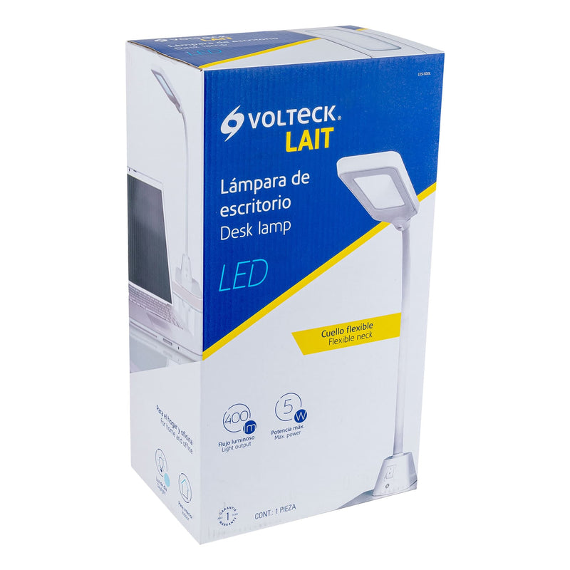 Lámpara de LED 5W cuello flexible para escritorio,  Volteck