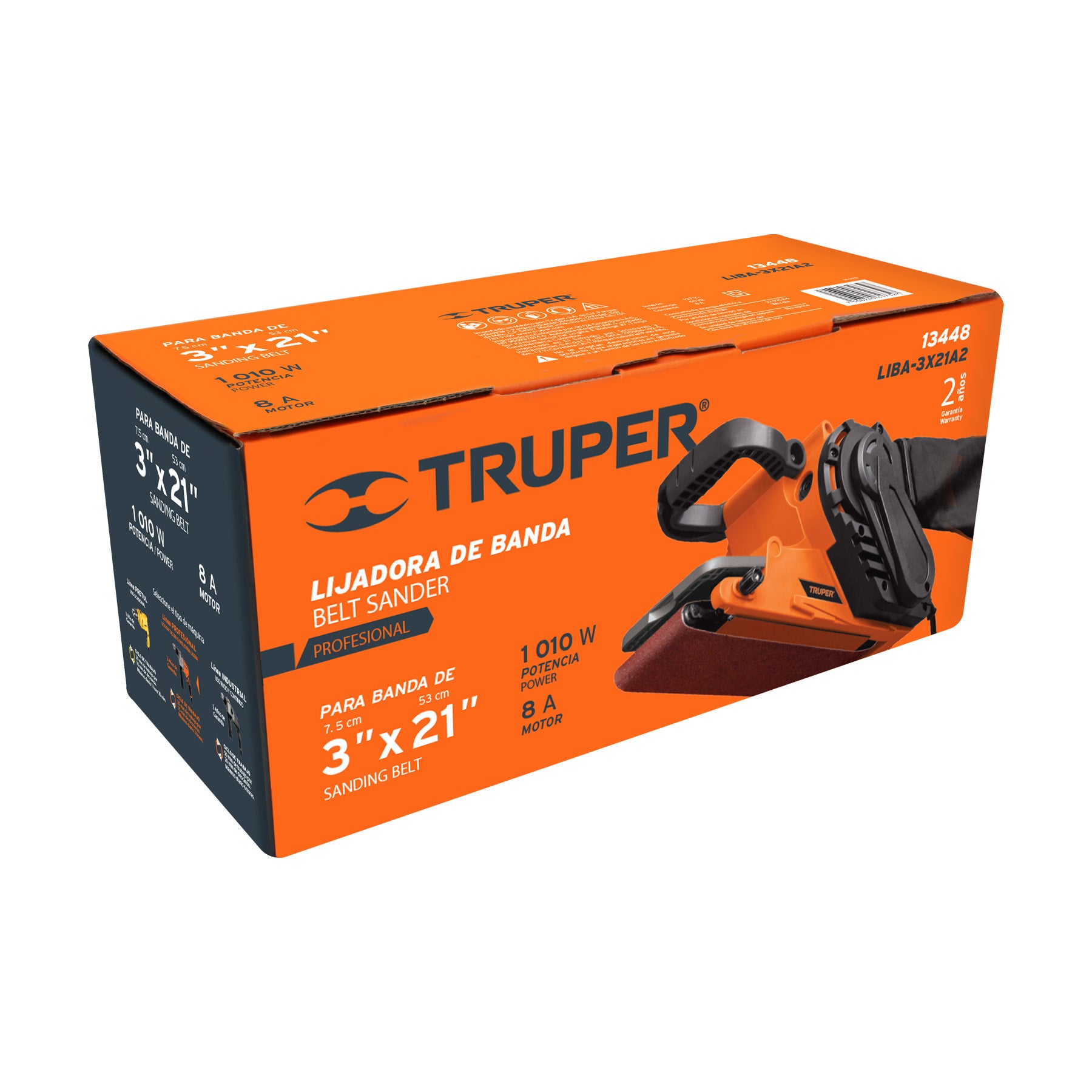 Lijadora de banda 3 x 21", 1010W, Truper PRO