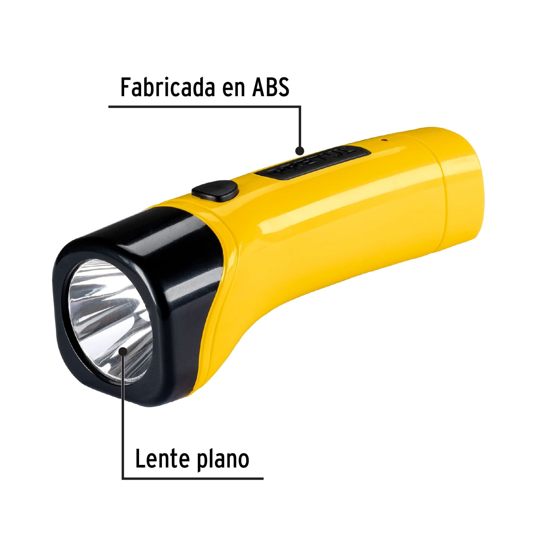 Linterna plástica de LED, 50 lm, recargable, Pretul