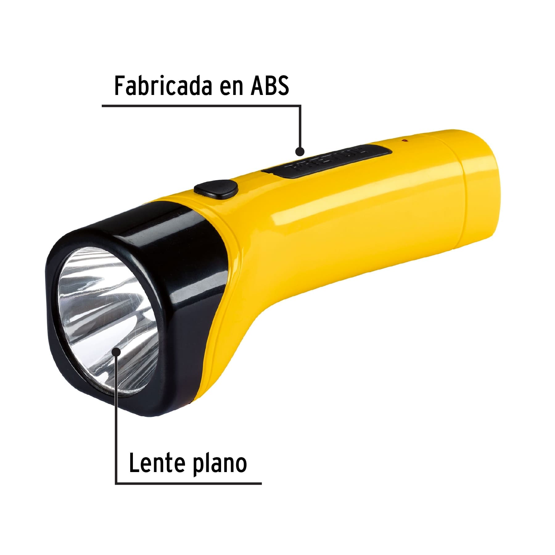 Linterna plástica de LED, 70 lm, recargable, Pretul
