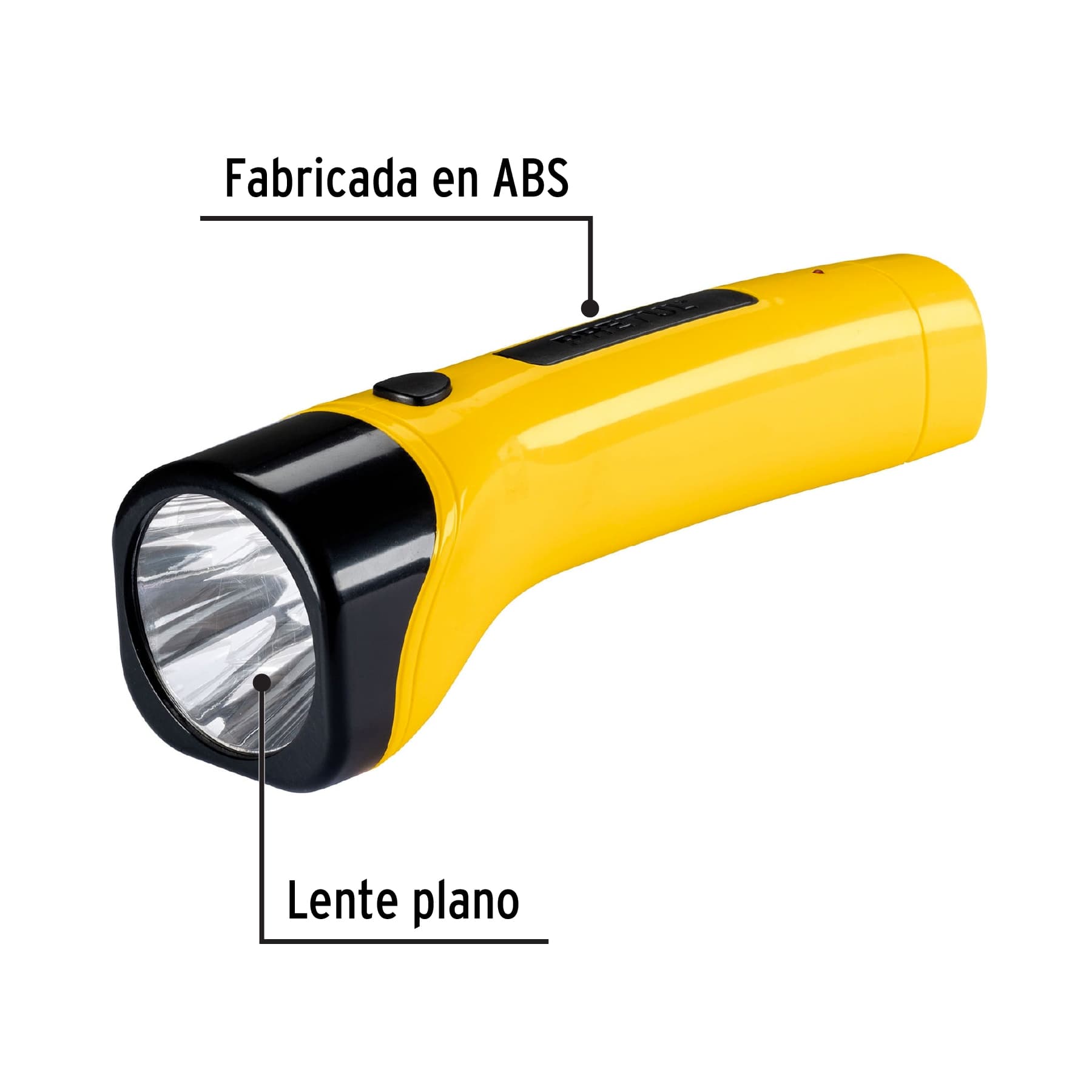 Linterna plástica de LED, 80 lm, recargable, Pretul