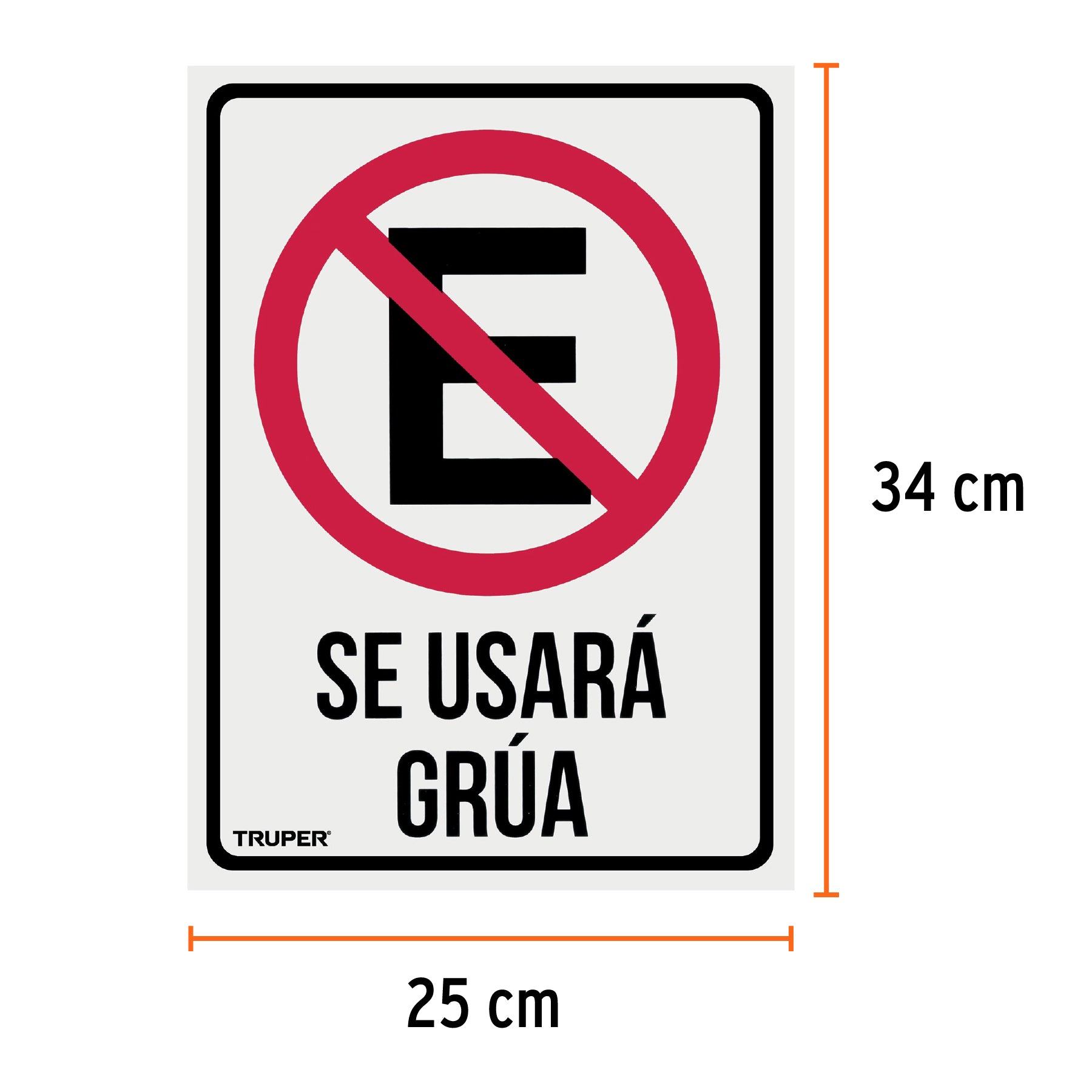 Letrero de señalización "NO ESTACIONARSE", 25 x 34 cm