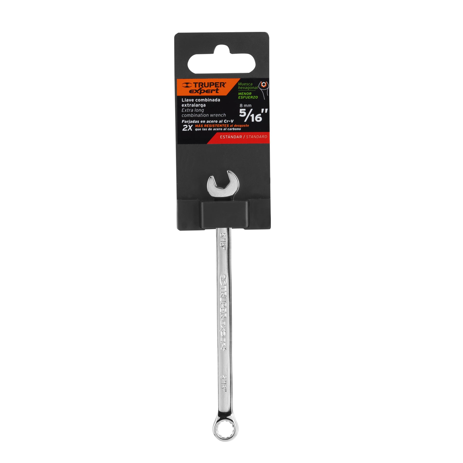 Llave combinada extralarga 5/16" x 145 mm de largo, Expert