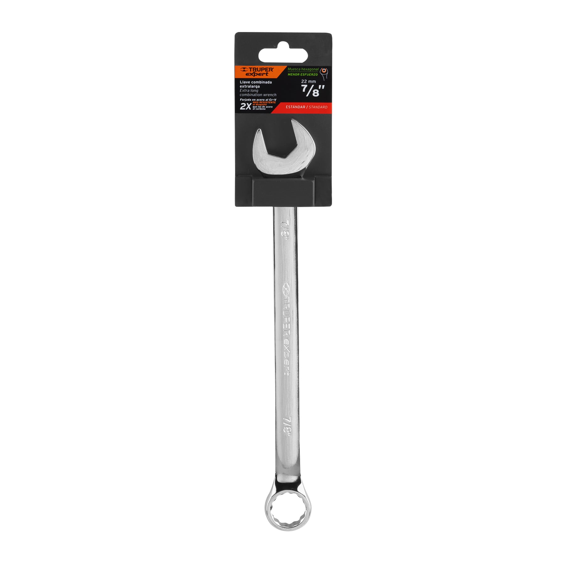 Llave combinada extralarga 7/8" x 316 mm de largo, Expert