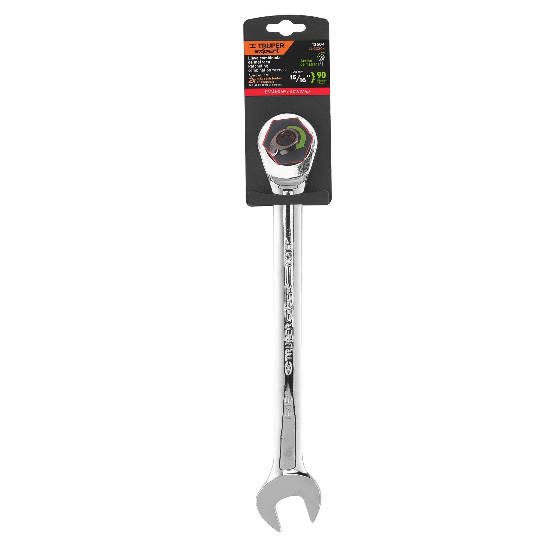 Llave combinada con matraca 15/16" x 325 mm largo, Expert