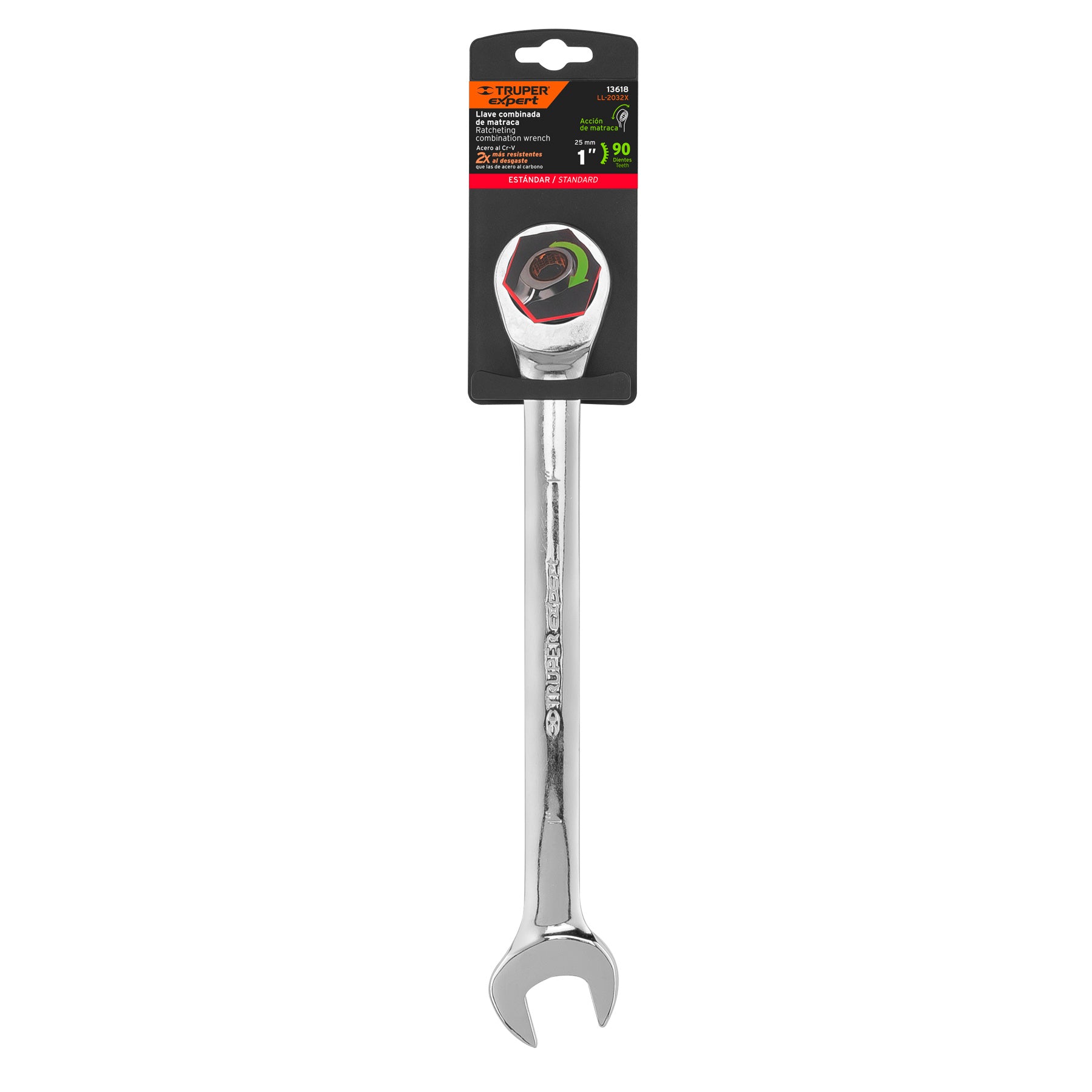 Llave combinada con matraca 1" x 325 mm largo, Expert