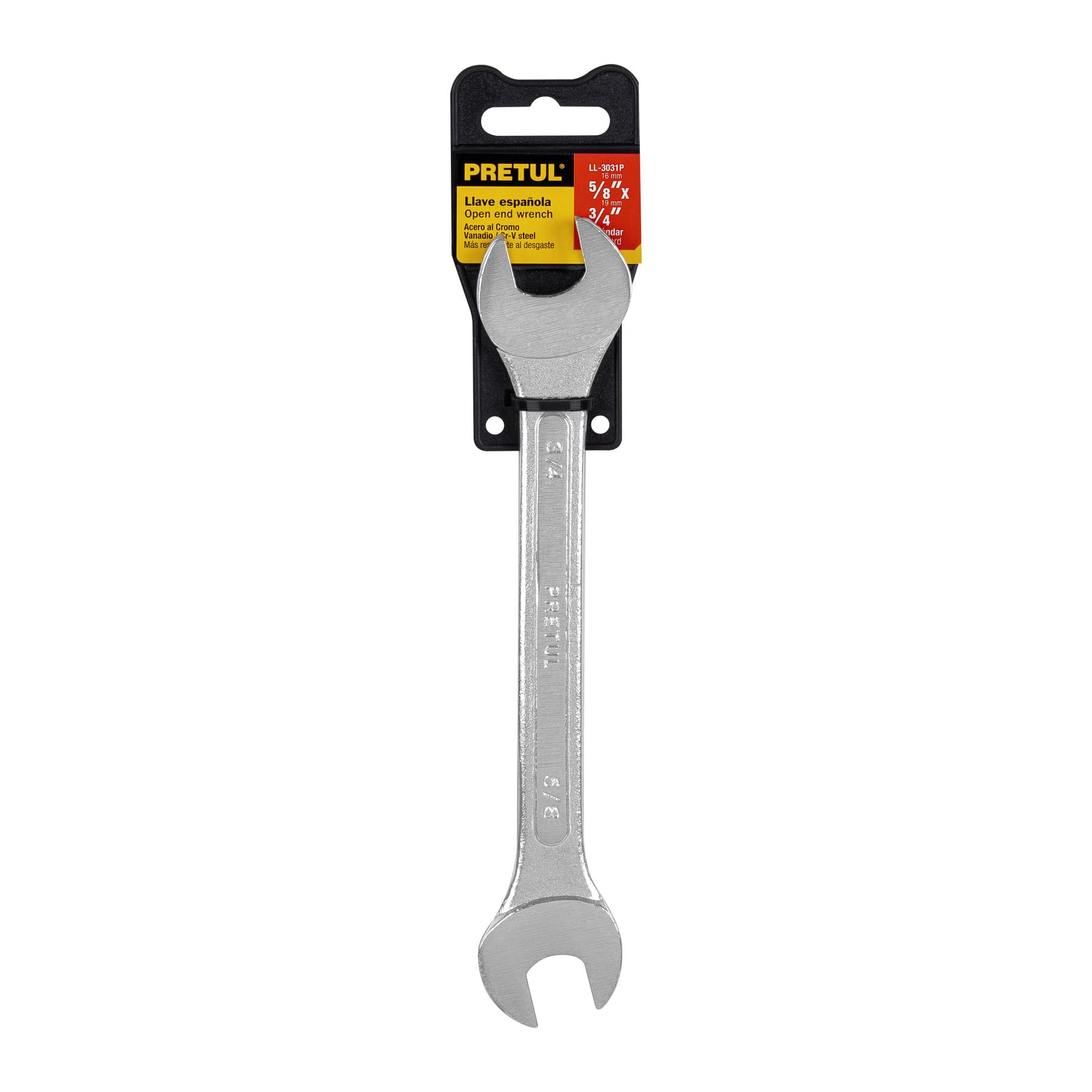Llave española, 5/8 x 3/4" x 221 mm de largo, Pretul