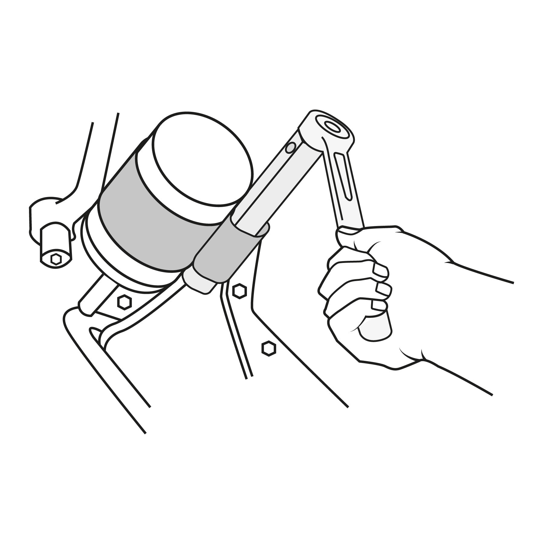 Llave de banda de nylon 6" para filtro de aceite, Truper