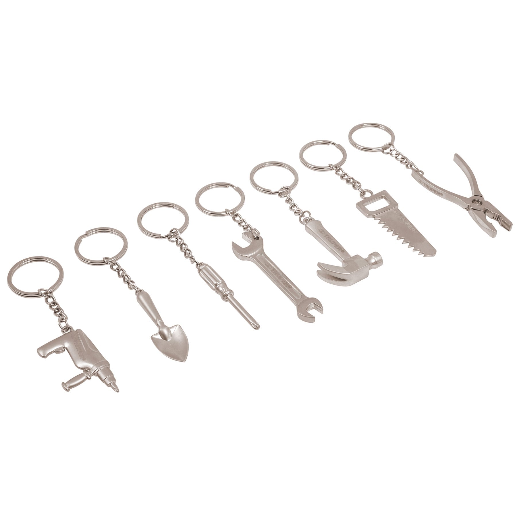 Pieza de llavero tipo herramienta en display box con 49 pz