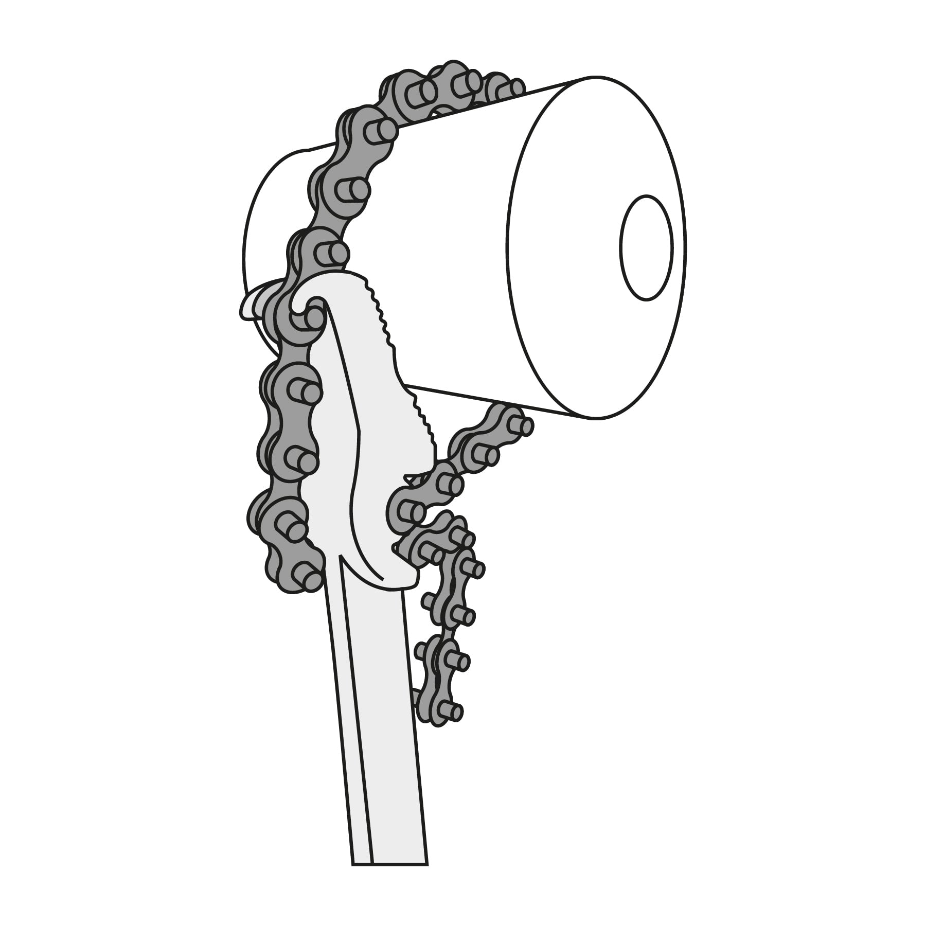 Llave universal con cadena con mango de 11", Truper