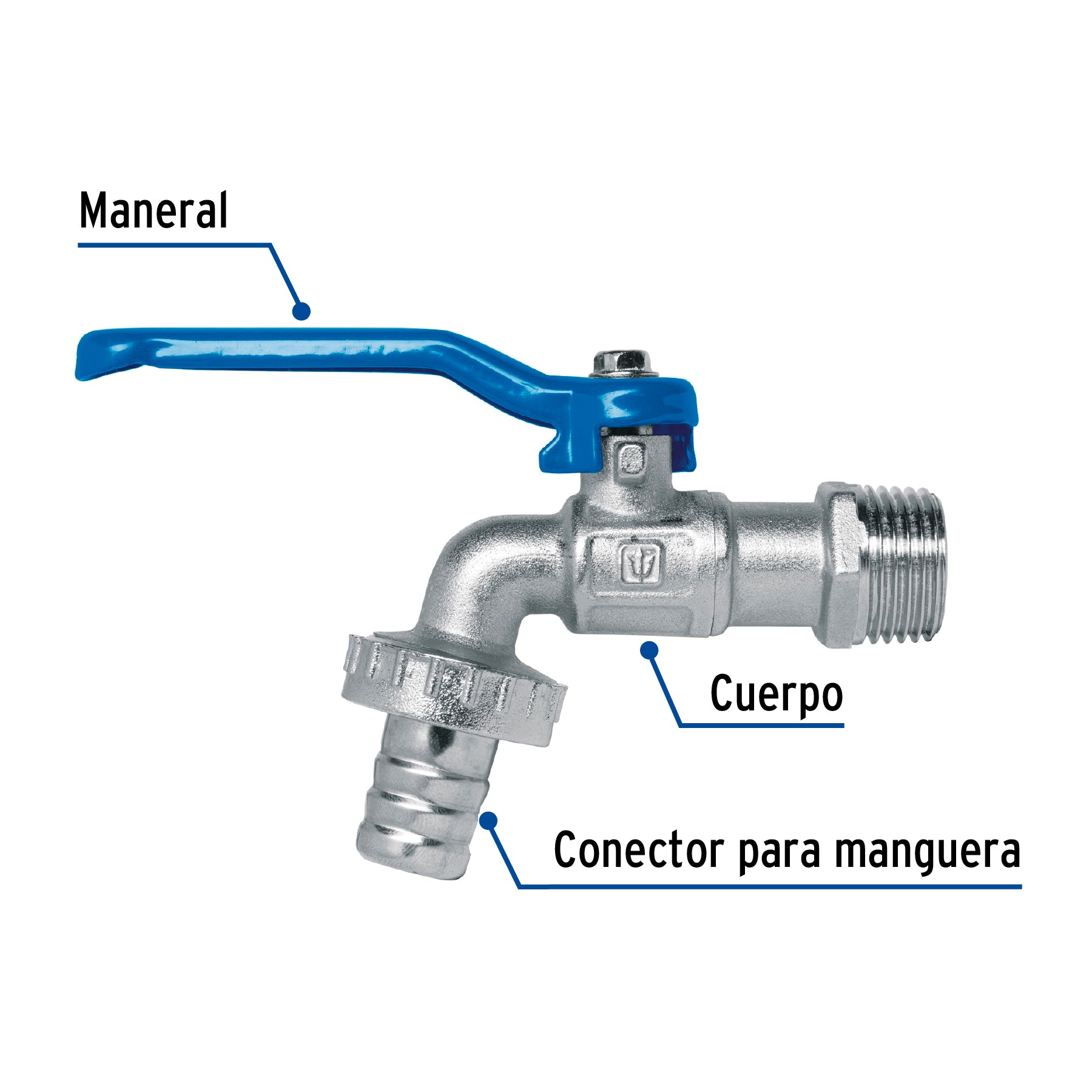 Llave de esfera de latón, 115 gr, entrada 1/2", Foset
