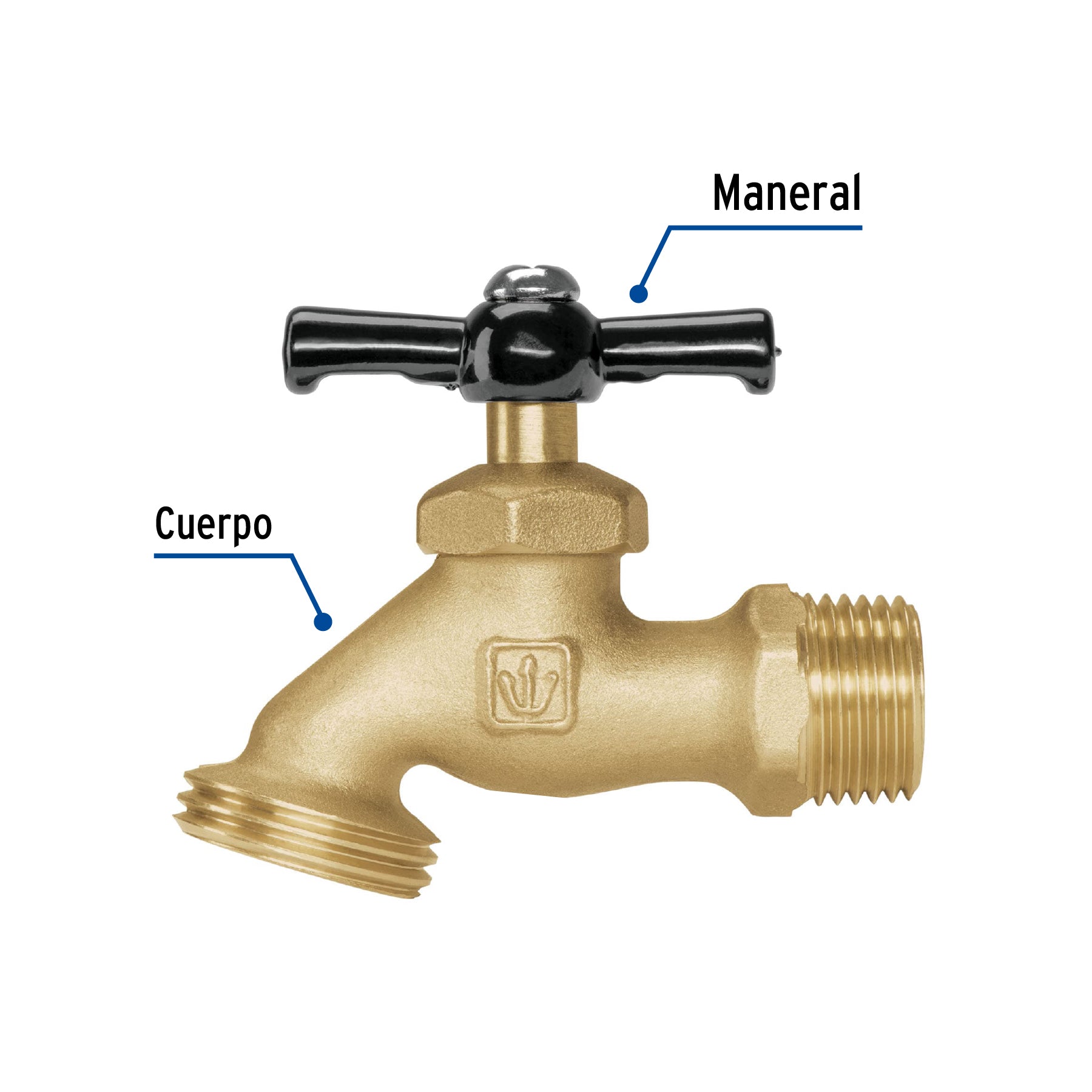 Llave para manguera, de latón, 100g, 1/2", blíster, BASIC