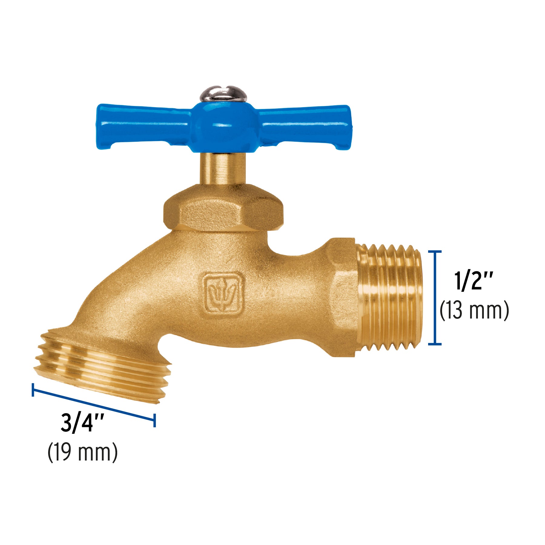 Llave para manguera, latón, 120g, 1/2", blíster, Foset