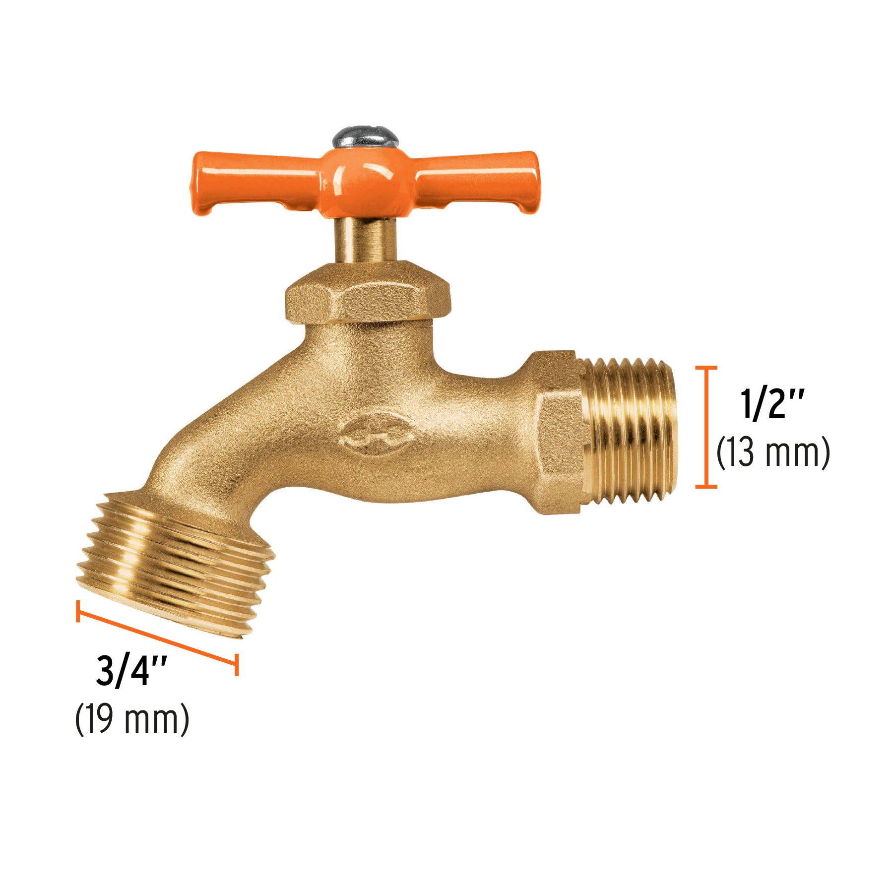 Llave para manguera, de latón 140g, 1/2", blíster, Truper