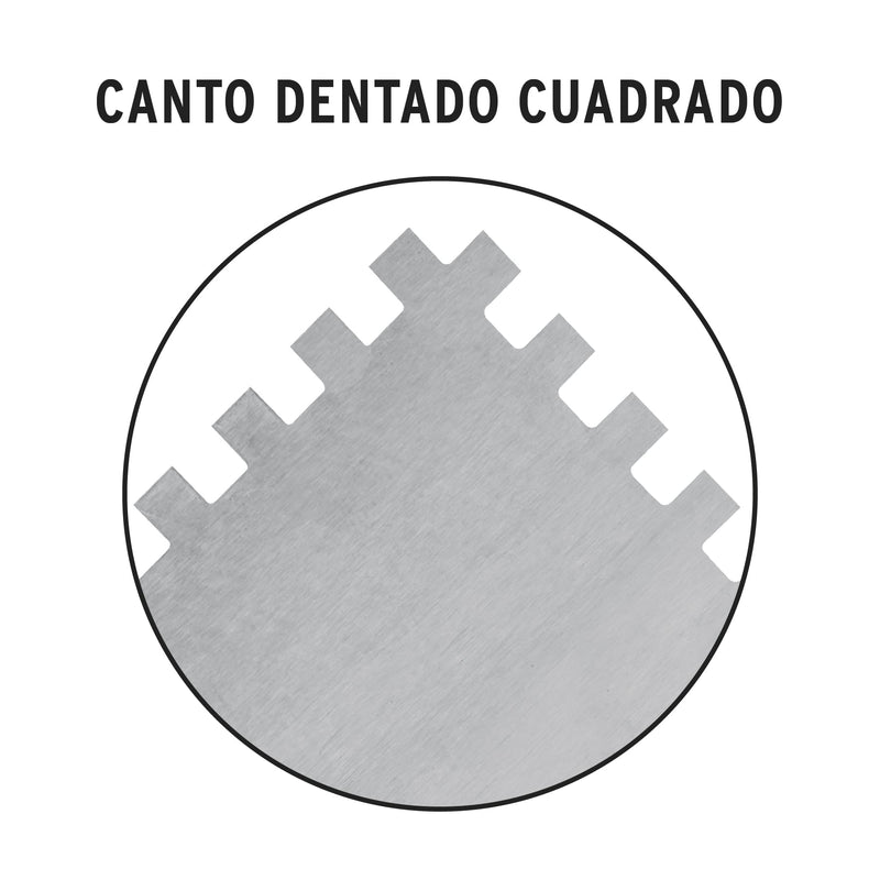 Llana 11" dentado cuadrado 1/4",  10 remaches,  mango madera