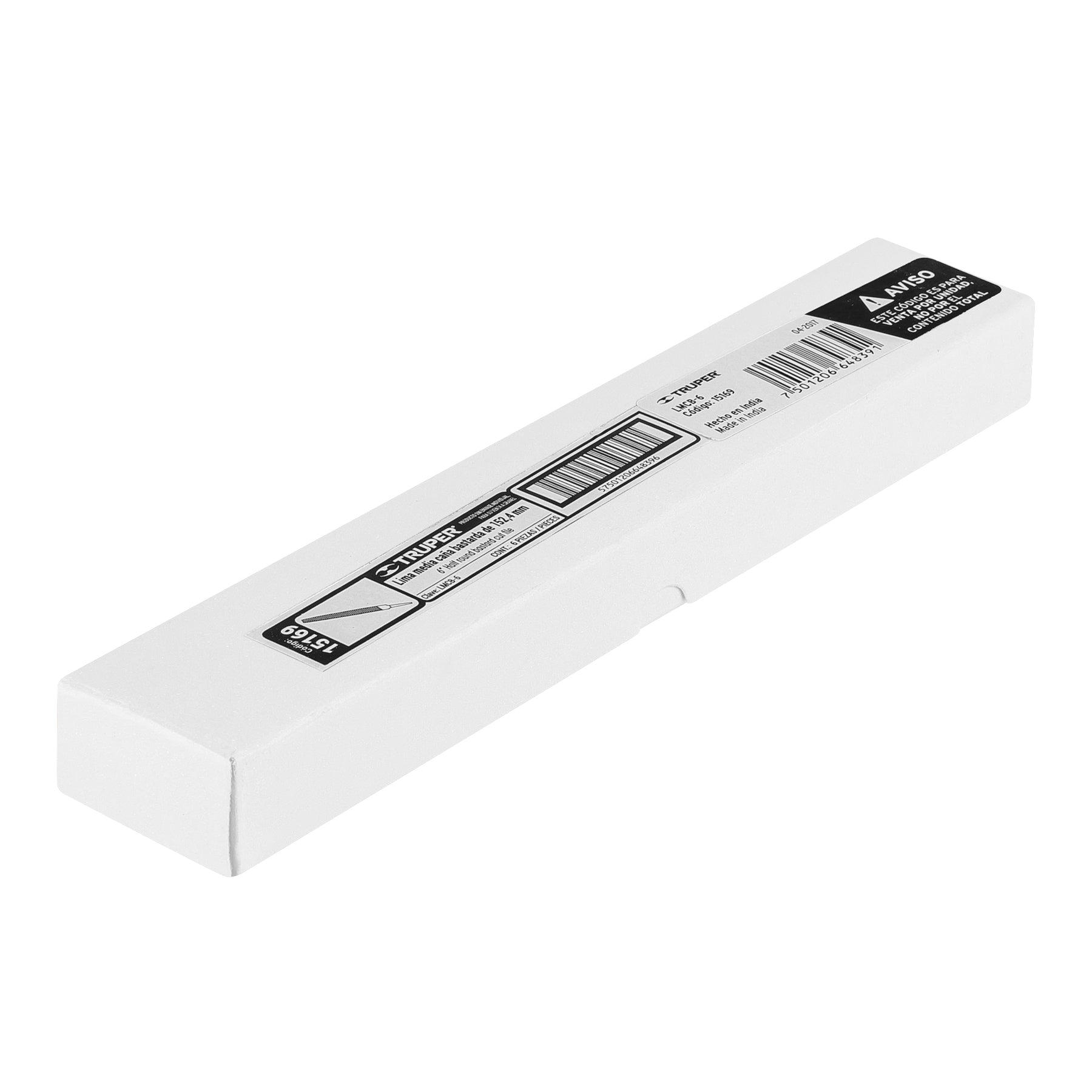 Lima media caña bastarda 6", Truper