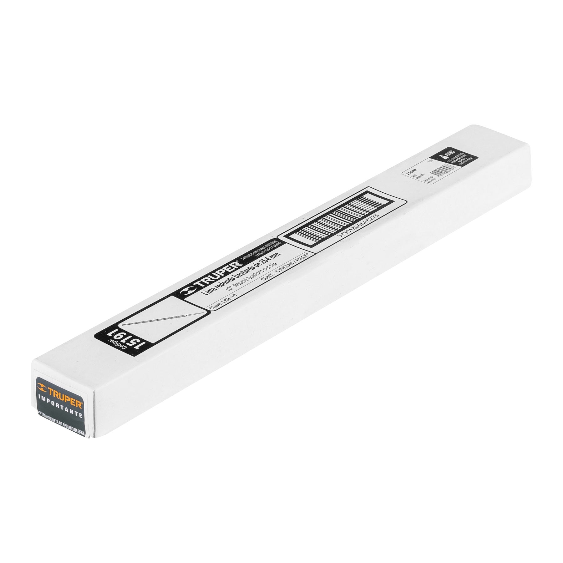 Lima redonda bastarda 10", Truper