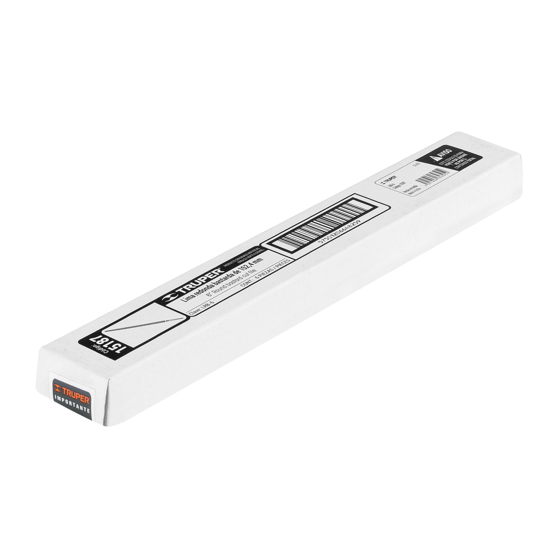 Lima redonda bastarda 6", Truper