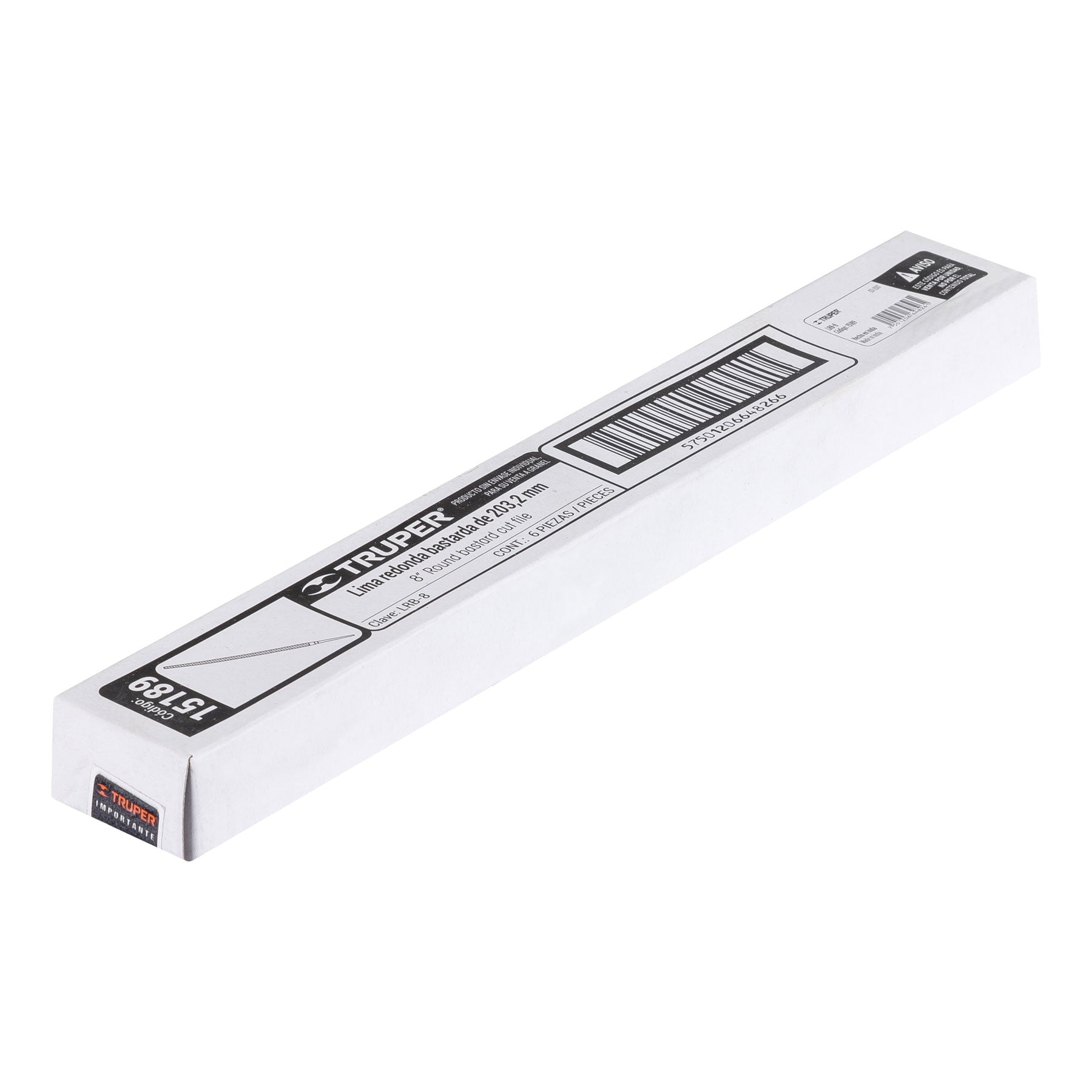 Lima redonda bastarda 8", Truper