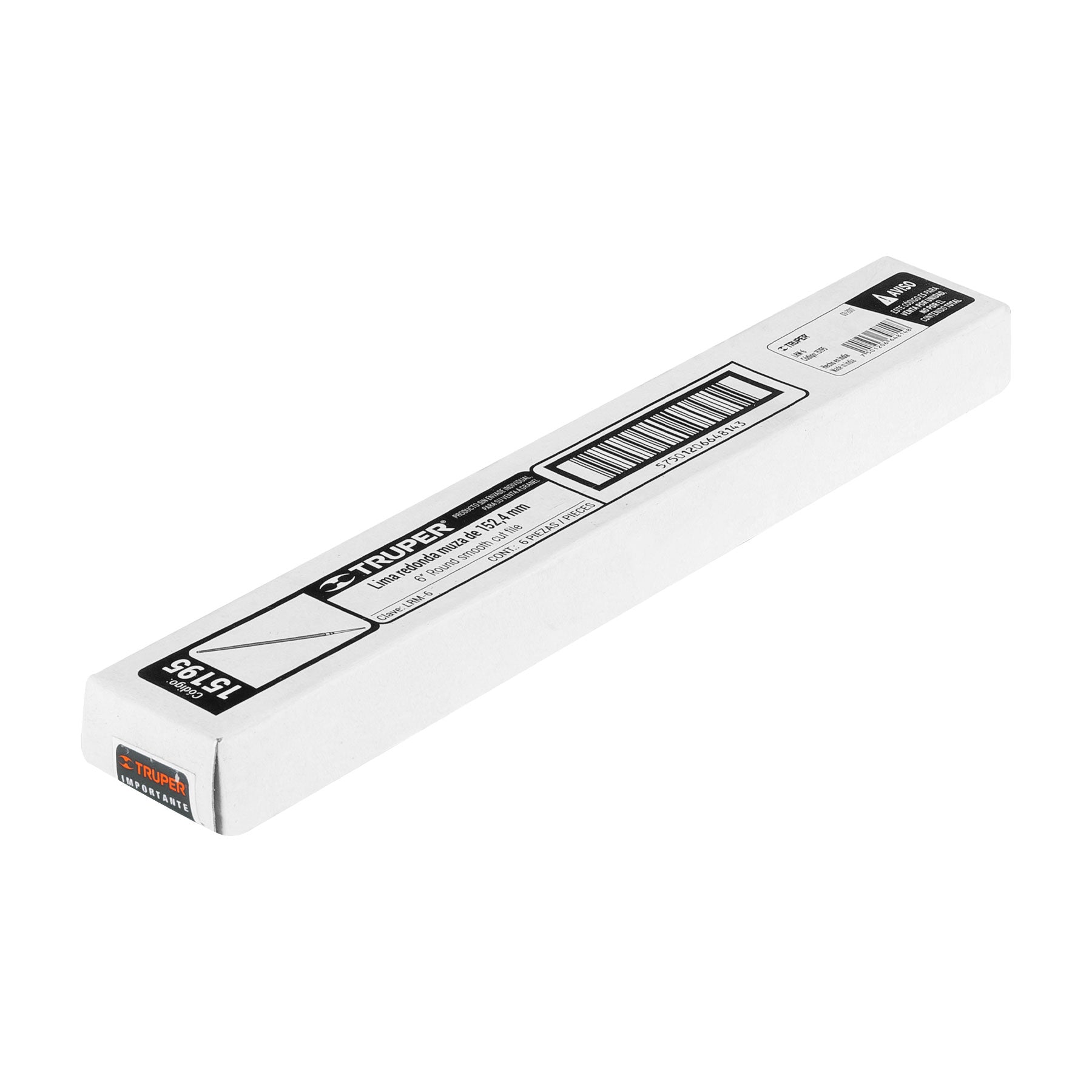 Lima redonda muza 6", Truper