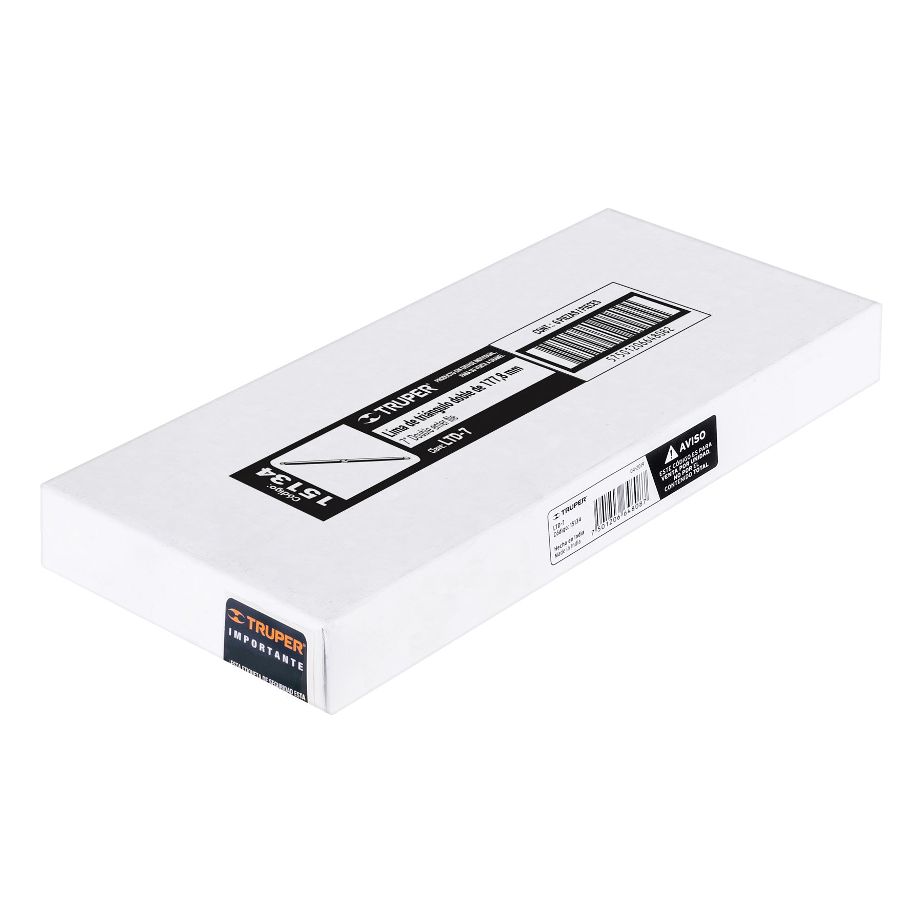 Lima triángulo doble 7", Truper
