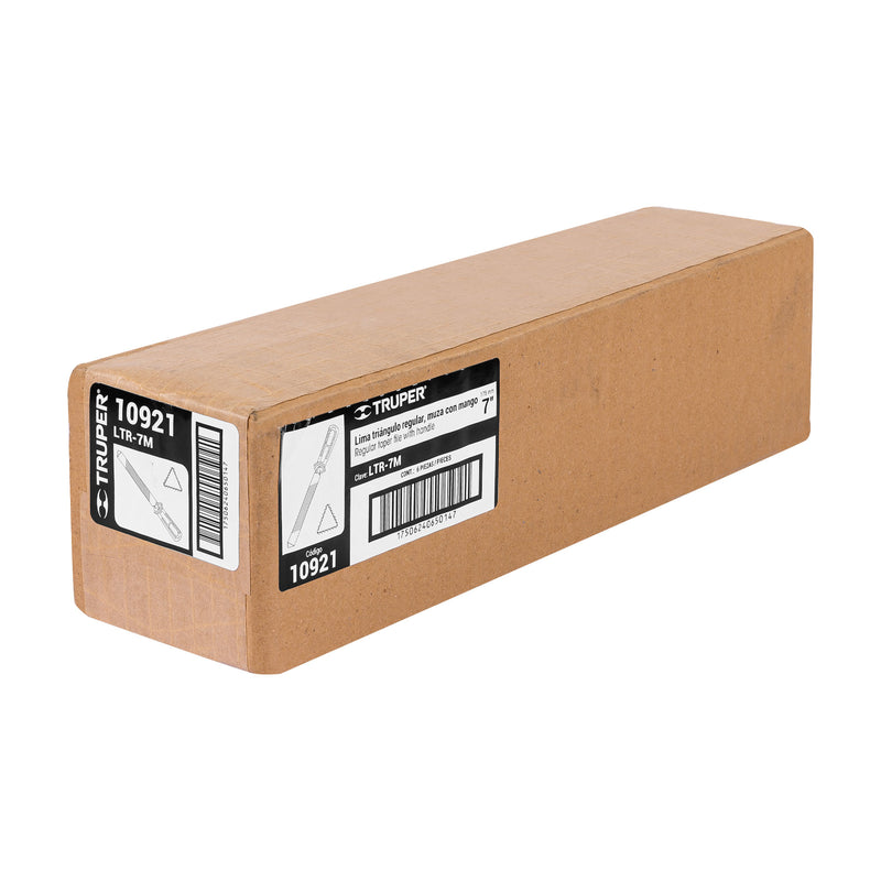 Lima triángular 7" para machete,  36 dpp,  con mango,  Truper