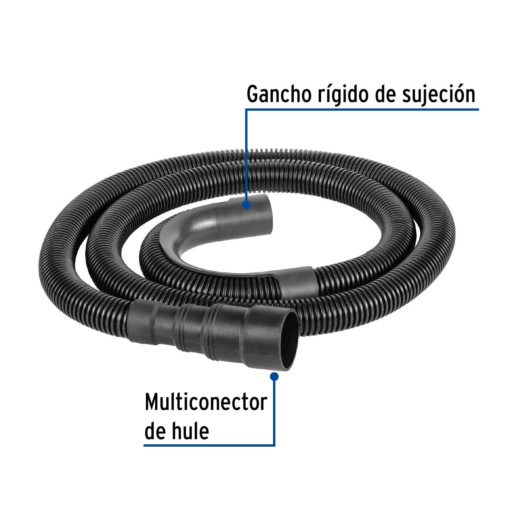Manguera para desag¸e de lavadora, polietileno, 1.5m, Foset